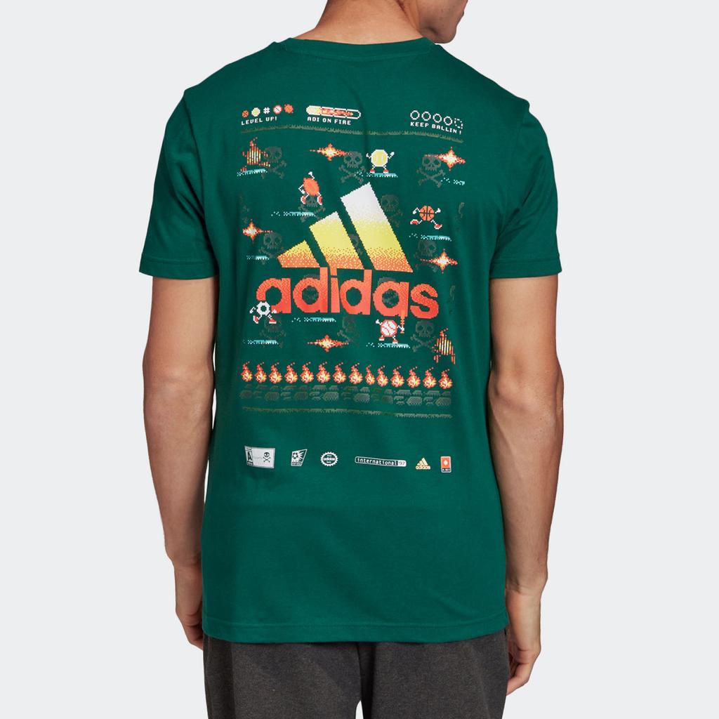 Adidas Moisture Wicking Crew Neck Casual Sports Short Sleeve T-Shirt Men T-Shirts Green FN1721