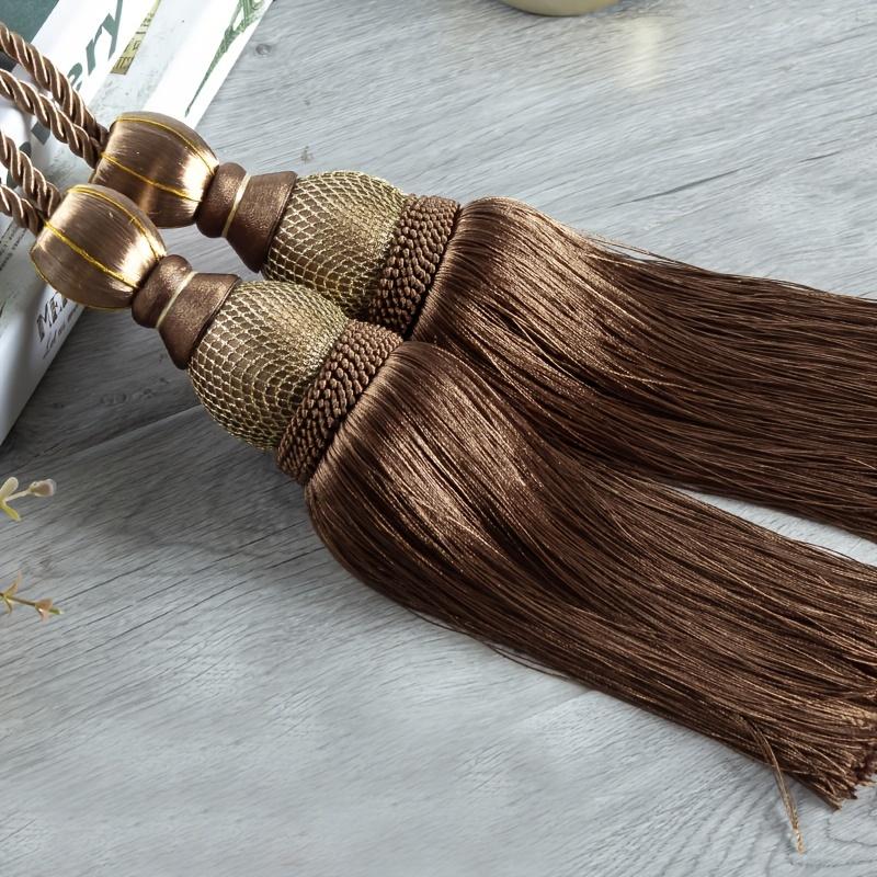 2 szt. Tassel Curtain Tieback Hanging Ball Curtain Holdback z akcesoriami do zasłon do salonu, biura, wystroju domu