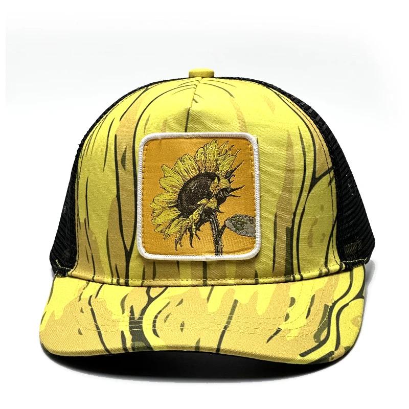 Fashion Hip Hop Sunflower Baseball Cap Outdoor Sport Snapback Hat for Women Unisex Breathable Caps Knight's Hat Trucker Hats