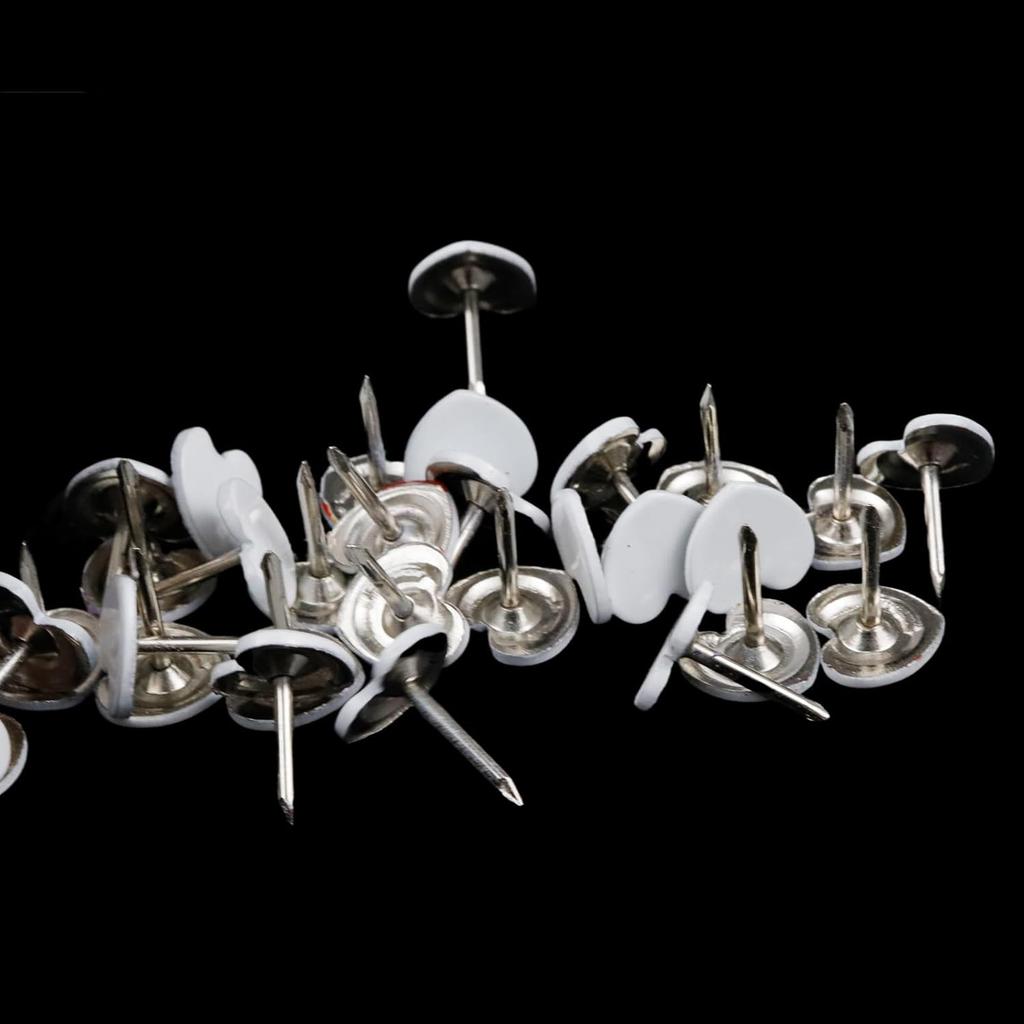 Antrader Thumb Tacks Heart-Shaped,Heart Shaped Thumbtacks Decorative Thumbtacks for Office School Personal Use (White),150Pcs