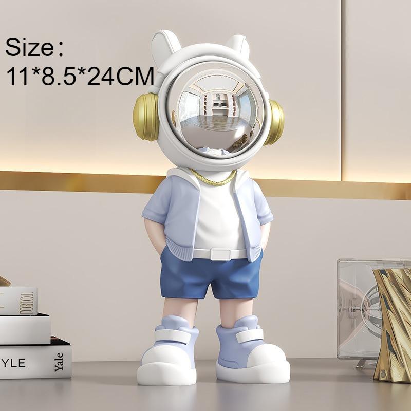 

Resin Figurines Creative Miniature Funny Figurines Modern Original Ornaments Home Living Room Office Decorations Accessories синий