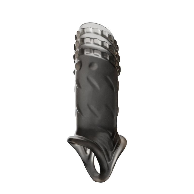 Penis Enlargement Sleeve Dick Extender Reusable Condom Glans Penis Enlarger Delay Ejaculation Cock Rings Adult Sex Toys For Men
