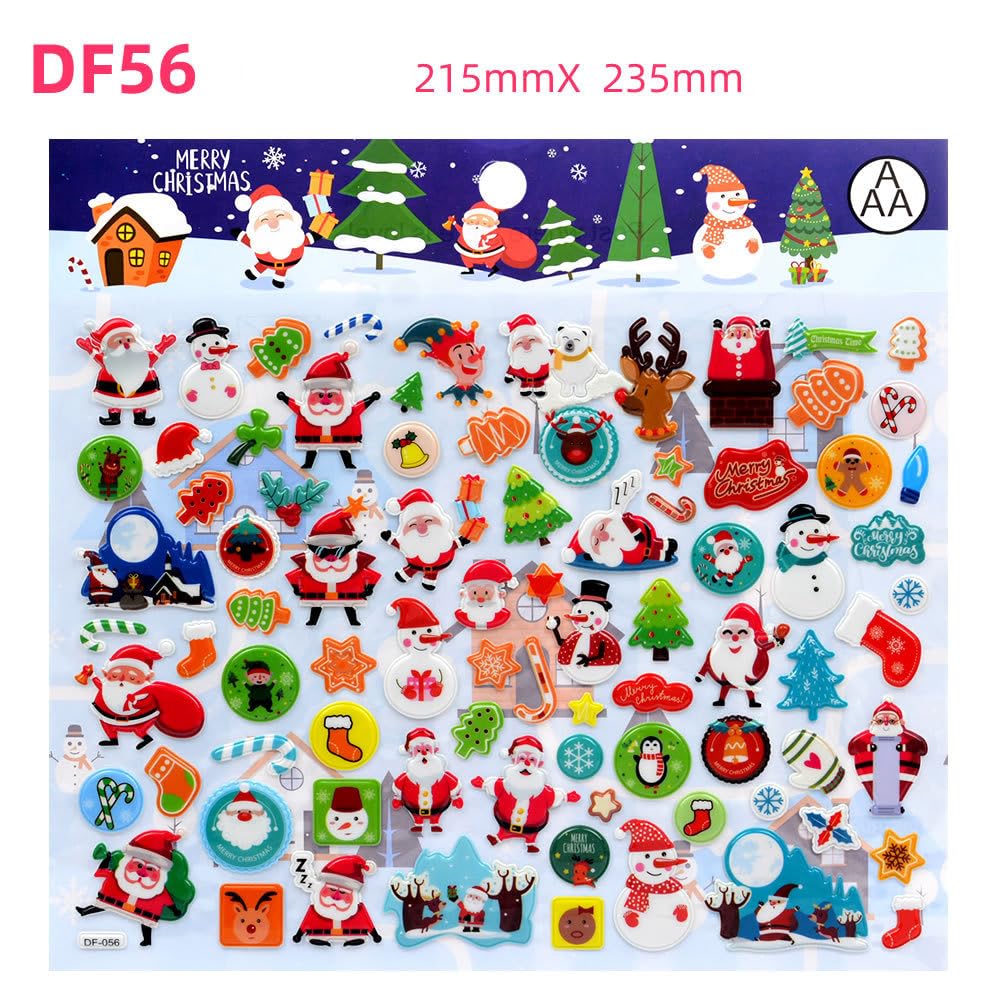 4 Puffy 3D Bubble Cute Decorative Stickers for and School Festivals Stickers, Christmas, Halloween, Animal, Car, Panda, Cat, Dog, Rabbit, Pumpkins,