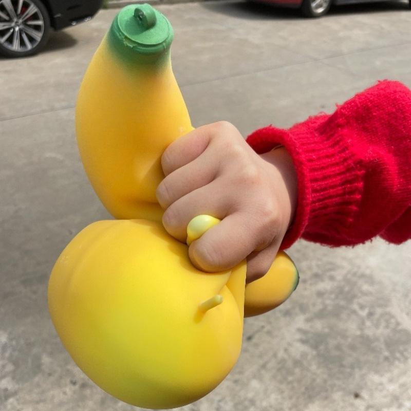 Jumbo Squishy Bannana Simulation Giant Squeezing Stress Ball Slow Rebound Toy Adult Children's Stress Relieving Gifts Home Decor