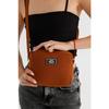 Black U35 Canvas Fabric Women's Shoulder Bag With Single Zipper Compartment And Adjustable Strap U:14 E:20