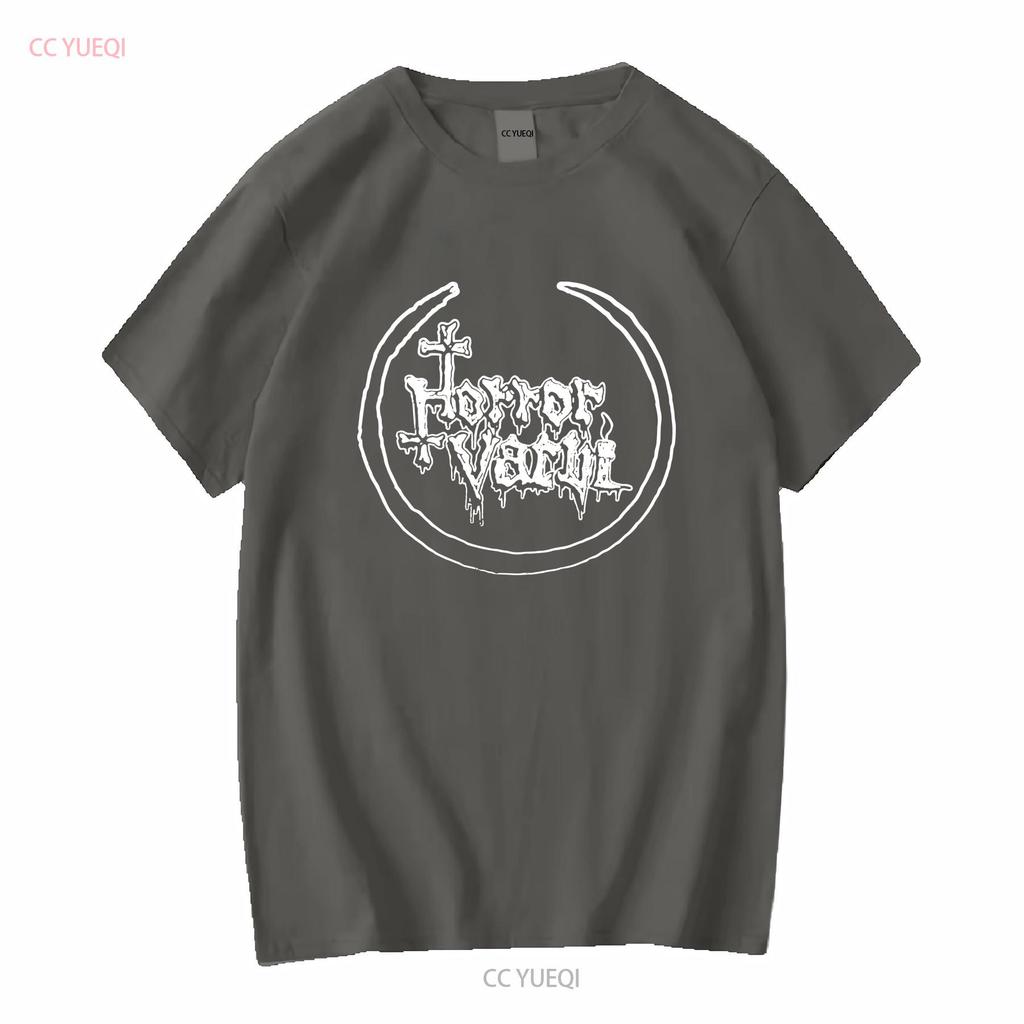 Tričko Horror Vacui Deathrock Goth Post Punk dlouhý nebo krátký rukáv vintage prané unisex strečové módní stylové měkké ležérní