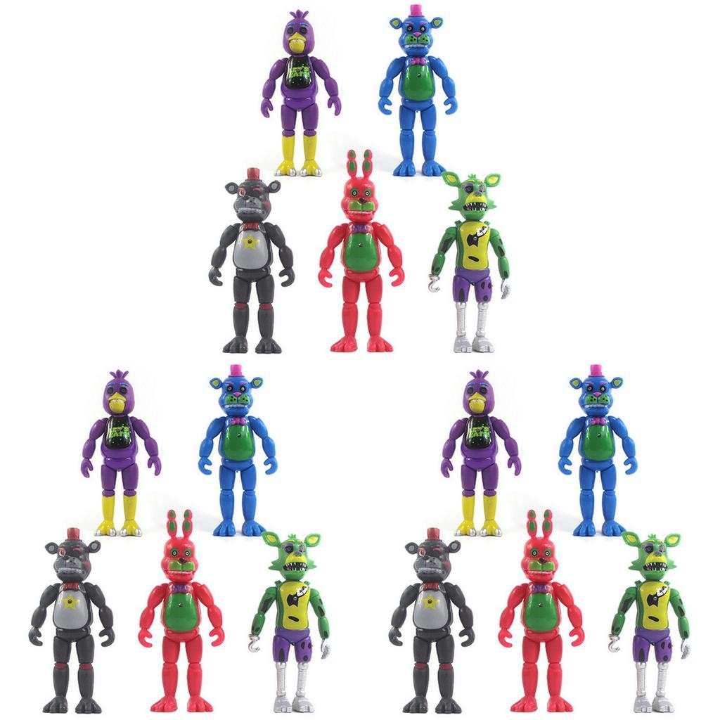 Żywe 5 sztuk Jasne Figurki Akcji Five Nights At Freddy's Zestaw Do Dekoracji Tortu