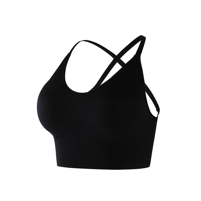Women's Spring One-piece Fixed Cup Shockproof Gathering Big U Back Yoga Sports Underwear