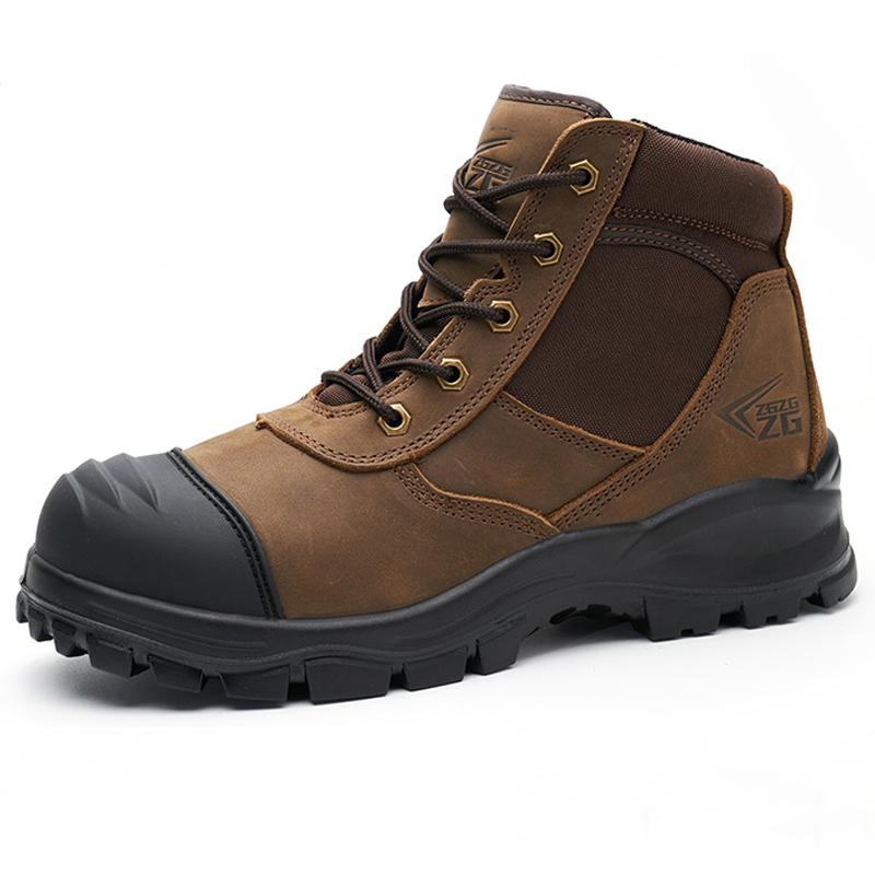 Cowhide Work Safety Boots Men Puncture-Proof Indestructible Shoes Anti-smash Work Sneakers Anti Scald Welding Boots Protective