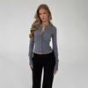 Women's Slim Fit Short Button Front Knit Cardigan
