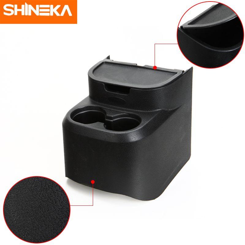 SHINEKA Drinks Holders For Jeep Wrangler Car ABS Rear Storage Box Water Cup Holder Accessories For Jeep Wrangler JK