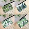 Small Fresh Green Plant Flannel Floor Mat Bathroom Door Absorbent Non-slip Mat Household Dirty and Washable Floor Mat