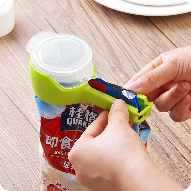 1PCS Fresh-keeping Sealing Clip Sealing Clip Oatmeal Discharge Spout Snack Bag Clip Moisture-proof Sealing Clip Bag Sealing Artifact