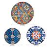 Metal Decorative Wall Plates | Home Decoration | Turkish Art Design | Living Room Wall Decoration | Décor Items | Gift Items (Multicolour) (Set of 3)