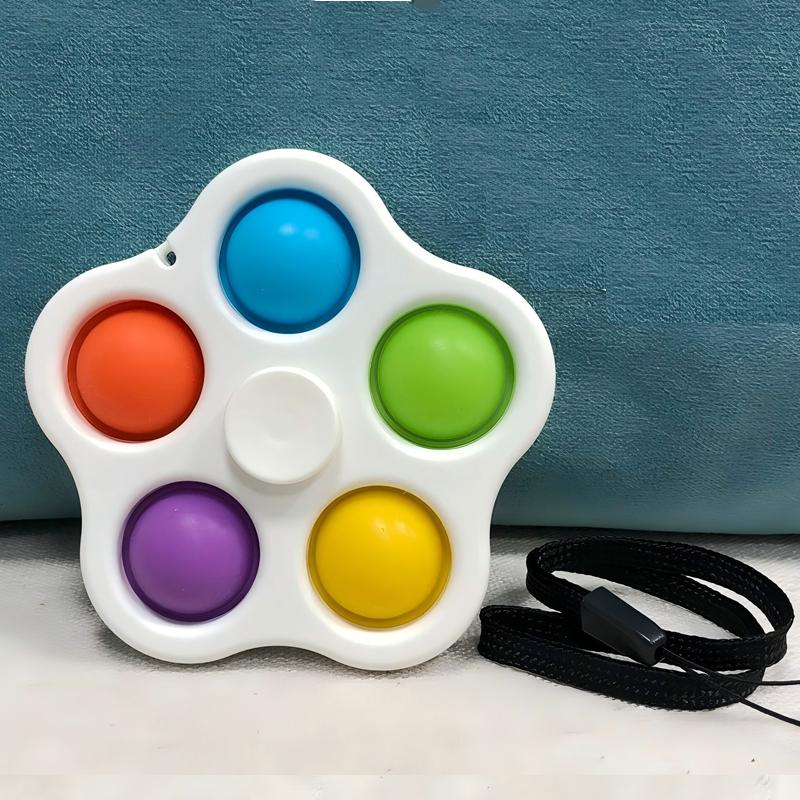 Toys Push Bubble Fidget Spinner ADHD Anxiety Stress Relief Birthday Party Favors Gifts for Classroom Prize Kids Boys Girls