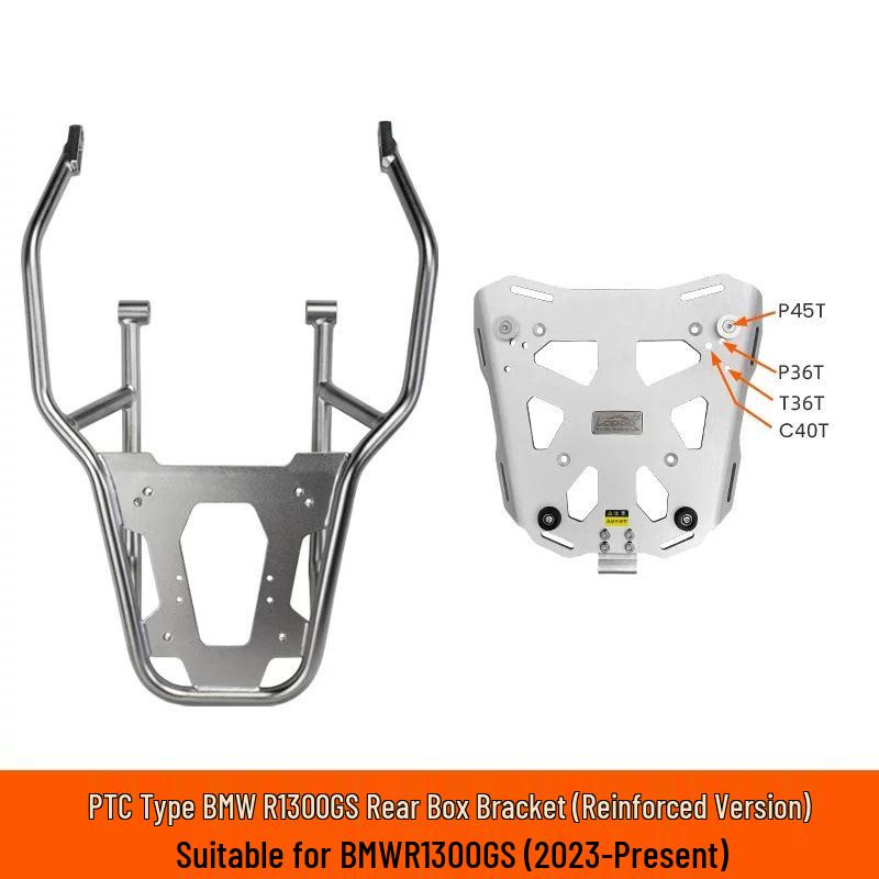 Aluminum Alloy Motorcycle Side Box Set with Tail Wing & Handlebar Mount for R1300GS Rear Rack ADV