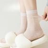 Female Summer Thin Moisture Absorbing Sweat Net Breathable Month In The Tube Stack Socks
