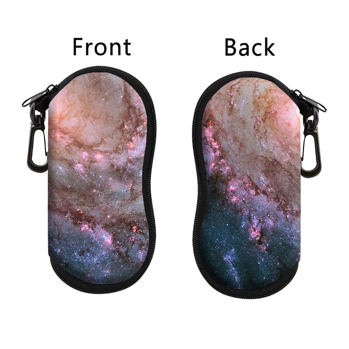 

Carabiner Eyeglass Pouch Eye-Catching Celestial Glasses Bag Soft Neoprene Glasses Bag Premium Galaxy Sunglasses Case For Gift