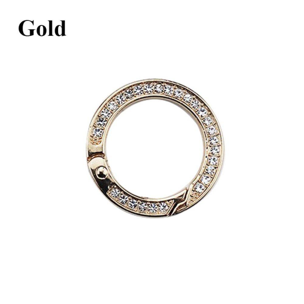 1 Stück O-Ring Schlüsselanhänger mit Diamanten Metallfeder Für Schlüsselanhänger Anhänger Tasche Schlüsselzubehör Schmuckherstellungsmaterialien Anhänger Material