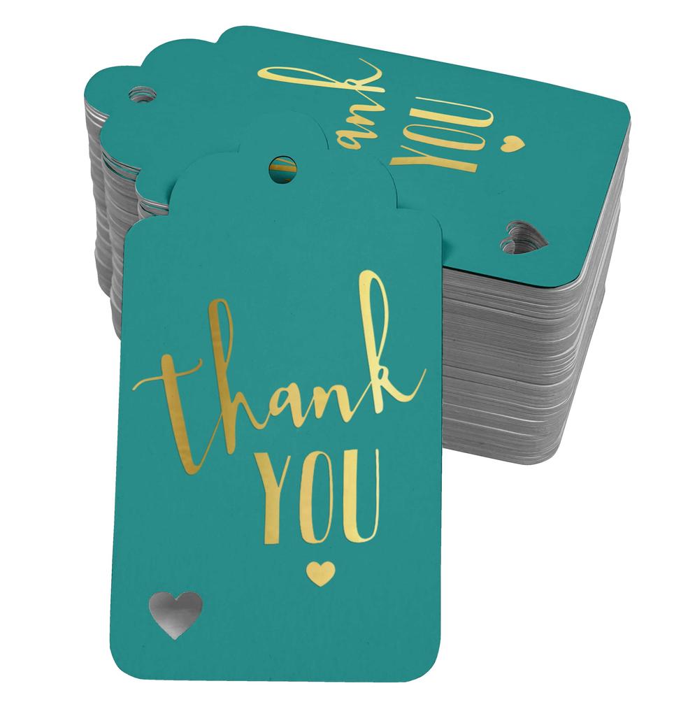 Inkdotpot ThankYou Bridal Shower-Baby Shower-Retirement-Wedding-Birthday Bottle Tag Real Gold Foil Favor Hang Tags Pack Of