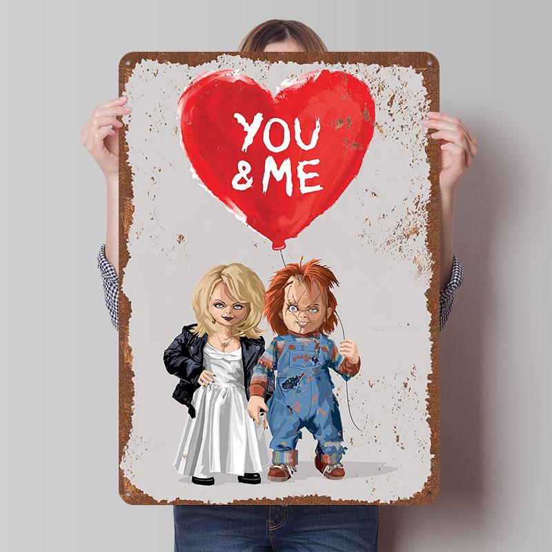 Child's Play Print Tinplate Posters Custom Wall Art Vintage Metal Tin Signs Retro Tin Plaque for Bathroom Decor Home Decorations