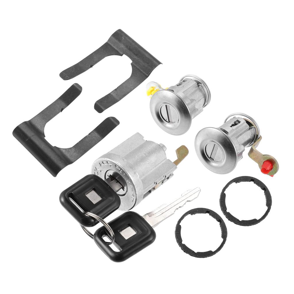 X AUTOHAUX Keyed Door Lock Cylinder for Isuzu and ELF Car Door Ignition Lock Cylinder 1 Set NPR, NQR, NKR, (1994-2007) - Lock, Key, 8-97035-293-0,