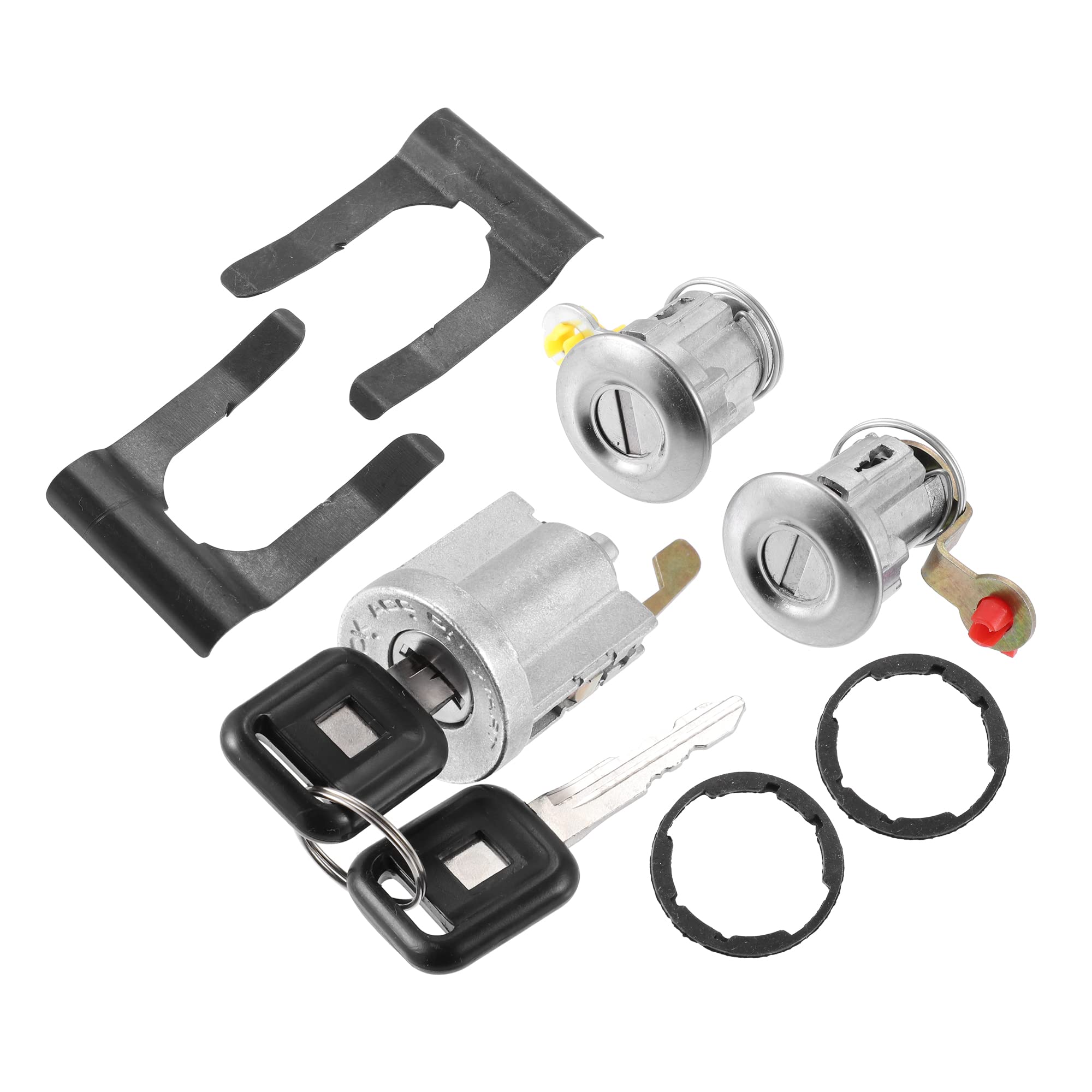 

X AUTOHAUX Цилиндр замка двери с ключом для Isuzu и ELF Цилиндр замка зажигания двери автомобиля 1 комплект NPR, NQR, NKR, (1994-2007) - Замок, Ключ, 8-97035-293-0,