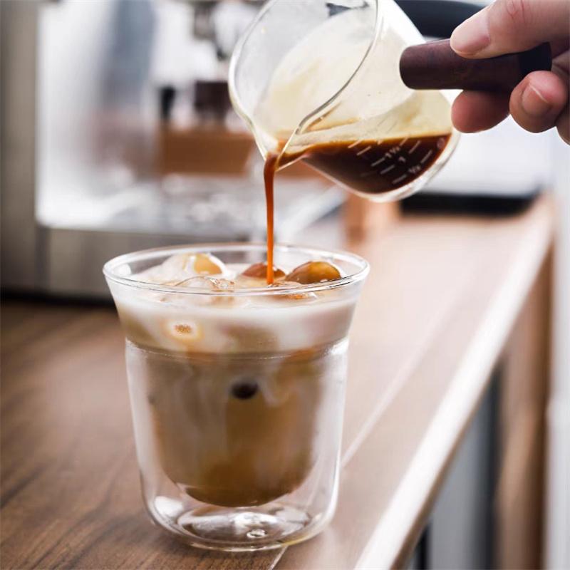 Insulated Double Wall Glass Espresso Coffee Mug Milk Tea Iced Mocha Cup Beer Mug Art Barista Coffee Accessories