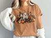 Halloween Party Tee, Goat Graphic with Pumpkins and Costumed Farm Animals