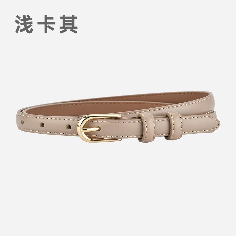 

elt omen s eather in Buckle Belt owhide Belt with Jeans ashion ersatile Belt 105 світлого кольору хакі