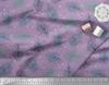 Soimoi Lila Japan Crepe Satin Stoff Künstlerische Feder Stoff Drucke Meterware 42 Zoll
