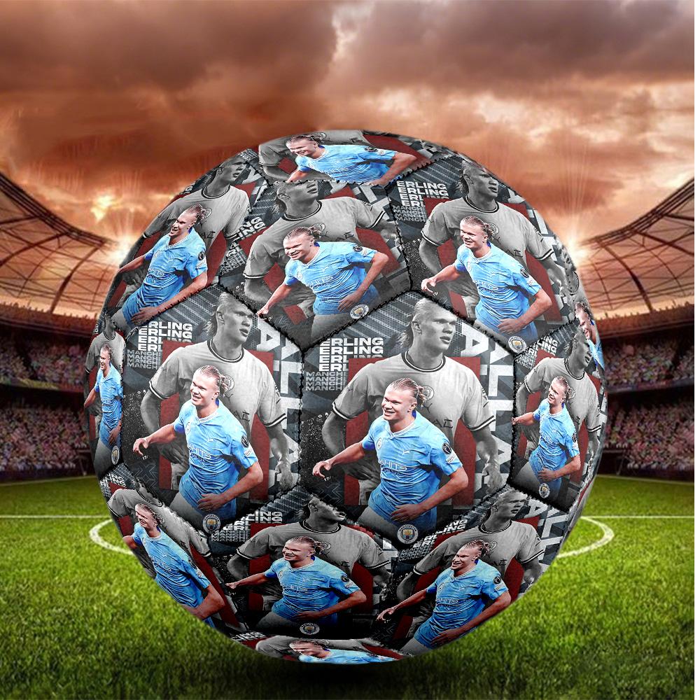Erling Haaland Size 5 Football High Elastic Soccer Ball For Outdoor Competition Daily Training Play