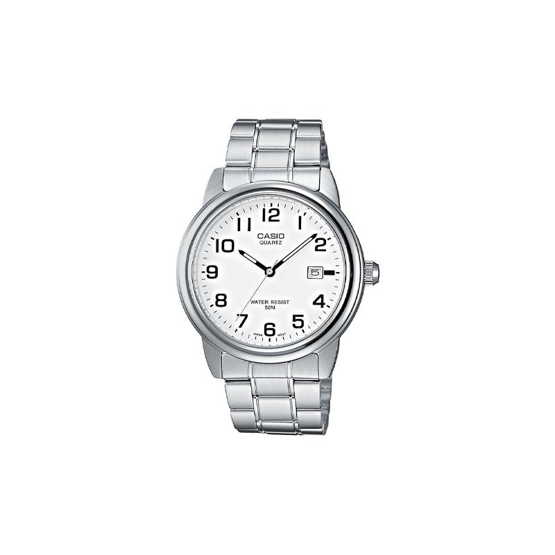 

Watch Dress Stainless Steel Case White Dial Quartz Movement 50 Meters Waterproof 39mm Men s Watch MTP-1221A-7BV білий