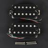 FLEOR High Output Alnico 5 Guitar Pickups, Double Coil Humbucker Pickups, Neck and Bridge Set, Black