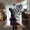 1Pc Cartoon Print Flannel Blanket, High Quality Comfortable for All Seasons, Home Decor, Warmth and Comfort, Perfect for Christmas Birthday Gift