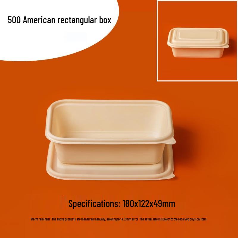 Degradable Corn Starch Takeaway Meal Boxes 50-pack