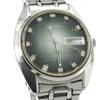 Working Good SEIKO LORD MATIC LM 5606-7230 Automatic 25 Jewels Green Dial Day-Date 9 Faceted Glass STAINLESS STEEL Men's Watch WATER RESISTANT 3-Hand