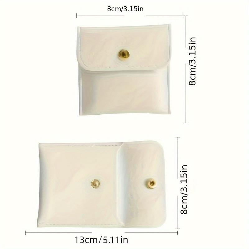 20 Stück Kunstleder Schmuckbeutel, Verschiedene Farben Druckknopfverschluss Taschen für Ringe, Anhänger, Halsketten - Perfekte Aufbewahrungslösung, Schmuckorganizer