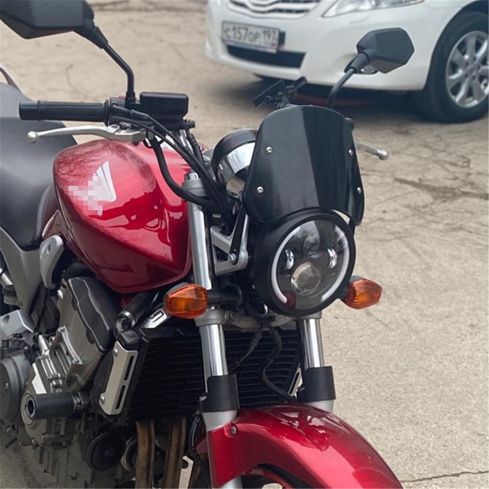 Motocyklové čelní sklo Deflektor čelního skla univerzální pro Harley Honda Yamaha Kawasaki Suzuki 6,5"-9,45"