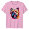Colorful Terrier Dog Face TShirt Dog Lover Pet Portrait
