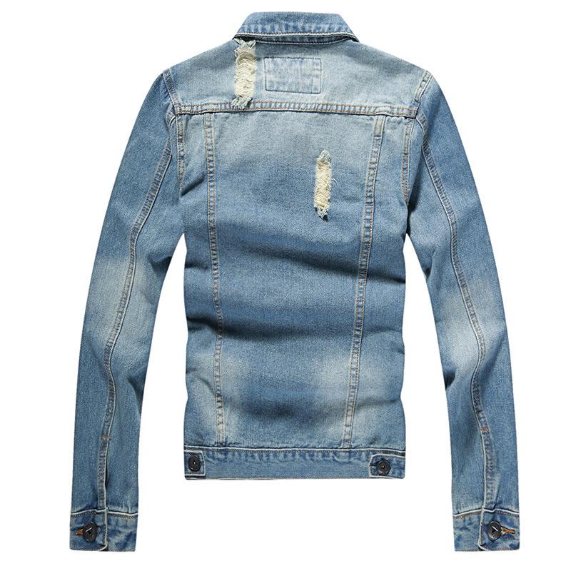 Long-sleeved Men's Short Denim Jacket 