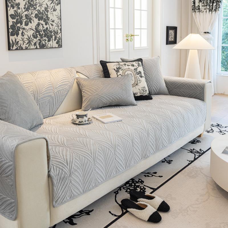 Nordic Sofa Cushion, Simple Modern Leather Sofa Cover, Non-Slip Seat Cushion, Universal Dutch Velvet Sofa Cover Cover For All Seasons