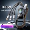 120W Super Fast Charging 3-in-1 Cable with Digital Display for Apple, Huawei, OPPO