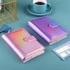 New 2026 A6/A5 Macaroon Laser Color PU Leather DIY Binder Notebook Cover Diary Agenda Planner Paper Cover School Stationery