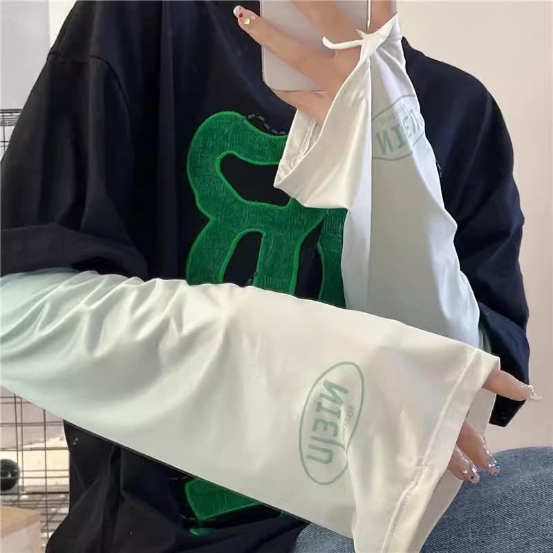 

Arm Sleeve Ice Fabric Outdoor Anti-ultraviolet Sunscreen Sleeve жовто-зелений