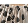 DIMANAF 2026 Summer New Plus Size Women Long Pants Vintage Loose Elastic Waist Casual Lady Bottoms Printing Black