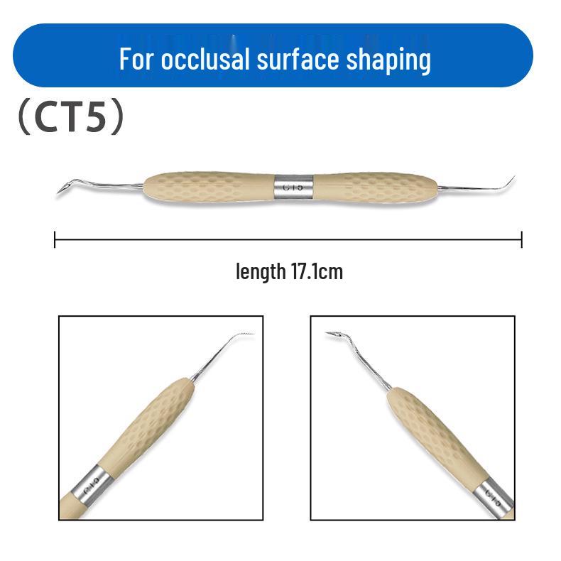Dental Aesthetic Filling Resin Trimmer Kit, 7-Piece, New Silicone Handle, High-Temperature Resistant.