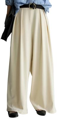 Antiqua Tucked Wide Size Size Ivory Women's Pants, AY-00018, F, 28,