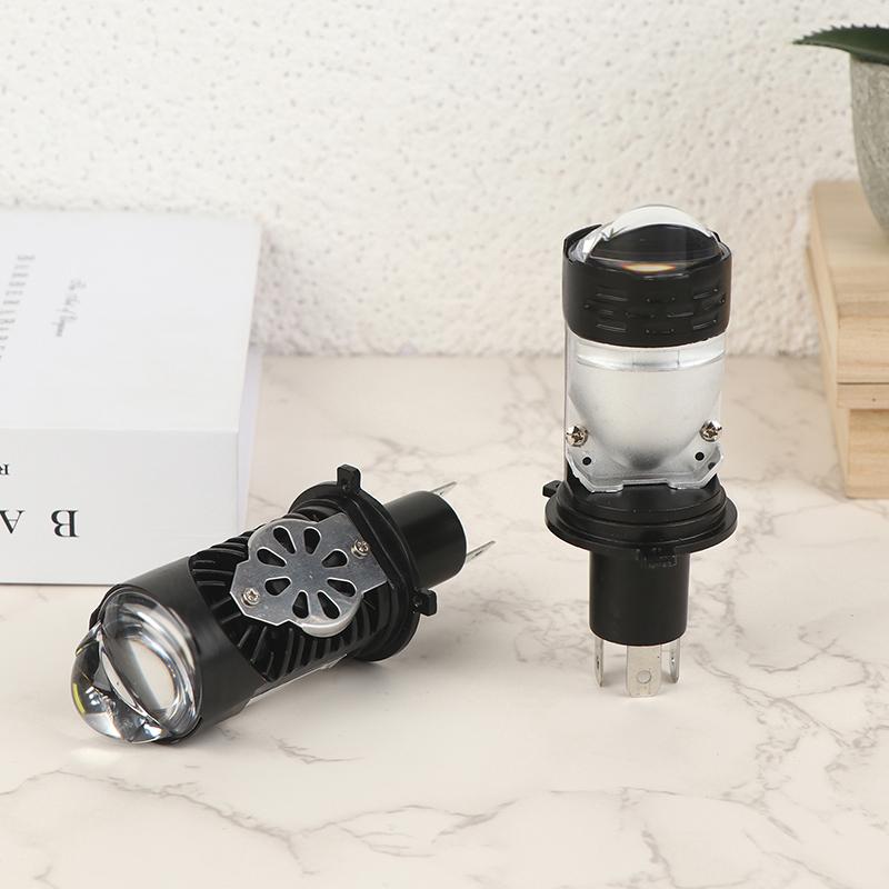 High Power H4 Led Projector Len Direct Insertion High Low Light Car Motorcycle Turbo Fan Lamp Super Bright Waterproof 1Pc
