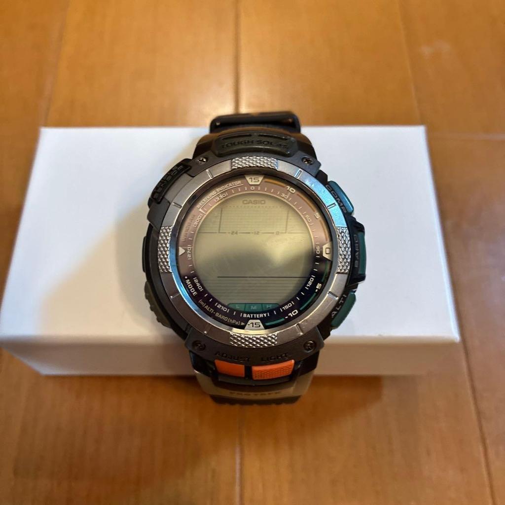 Used CASIO PRO TREK PRW-1000J Digital Watch Operation Confirmed
